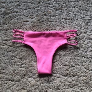 Pink brazilian bikini bottom